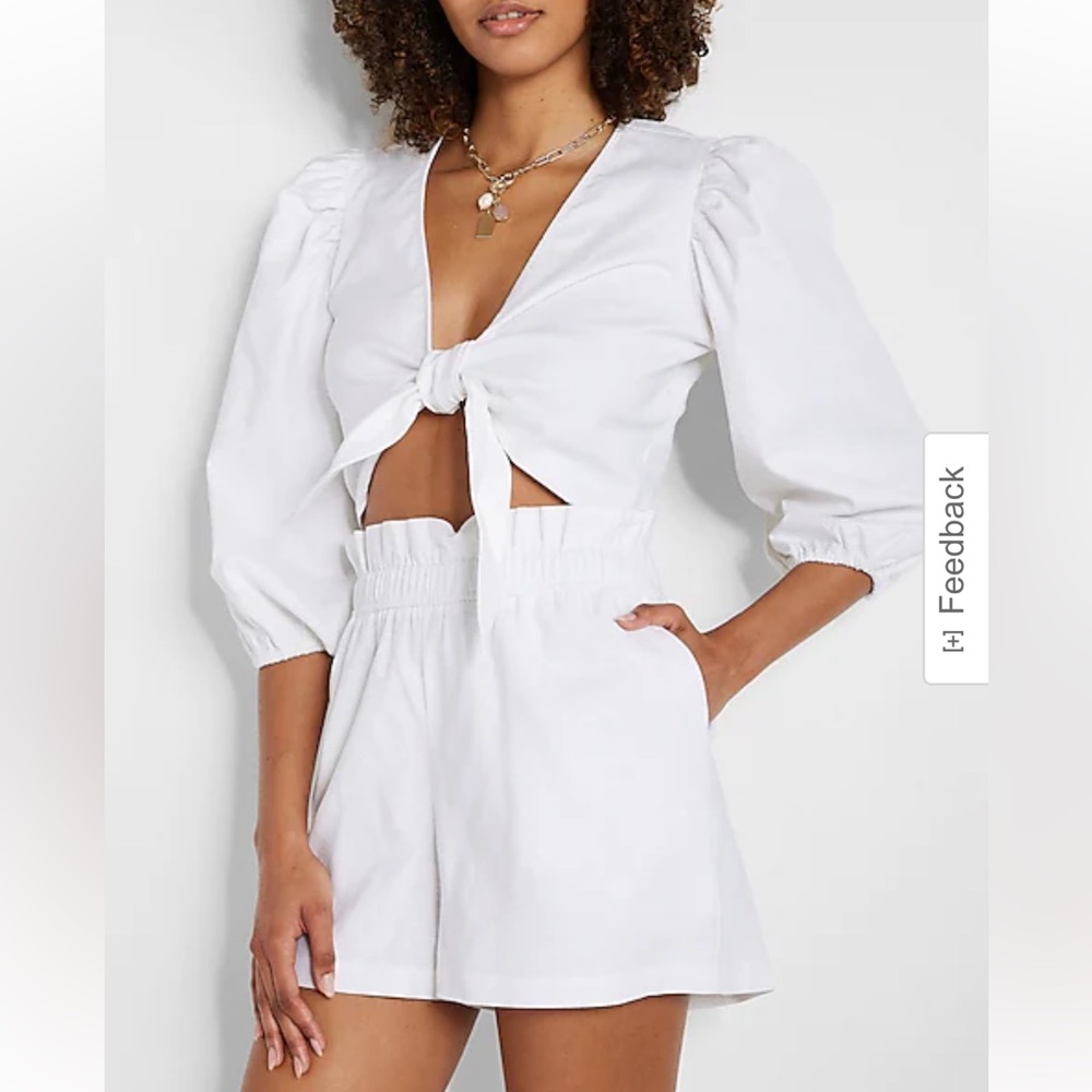 New Express White Linen Set